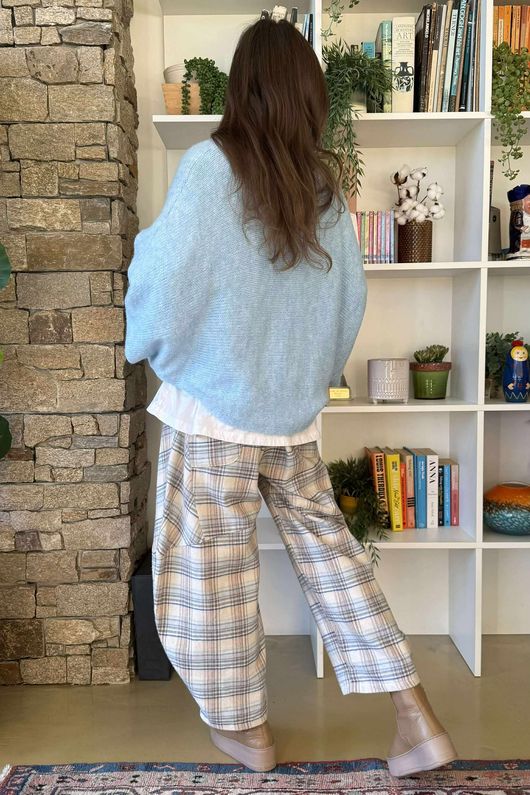 Big Softie Batwing Or Butterfly Knit Baby Blue